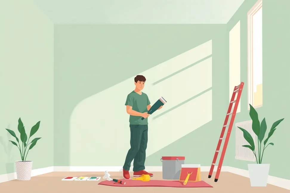 Intérieur rénové après travaux de peinture à Morsang-sur-Orge
