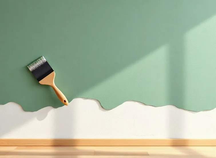 Application d'un enduit décoratif à la lisseuse sur un mur